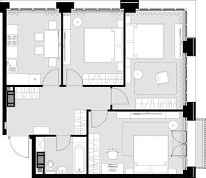 2-BD Apartment Sale, 95.6 sq. m. at Wellton Gold, Narodnogo Opolcheniya Street, 7к3, Moscow, Russia #2