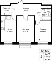 1-BD Apartment Sale, 54.66平方米 at Novograd Pavlino, Kosinskoye shosse, 2, Novoye Pavlino Microdistrict, Balashikha, Moscow Region, Russia #3 1-BD Apartment Sale, 54.66平方米 at Novograd Pavlino, Kosinskoye shosse, 2, Novoye Pavlino Microdistrict, Balashikha, Moscow Region, Russia #3