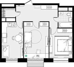 1-BD Apartment Sale, 54.66平方米 at Novograd Pavlino, Kosinskoye shosse, 2, Novoye Pavlino Microdistrict, Balashikha, Moscow Region, Russia #2 1-BD Apartment Sale, 54.66平方米 at Novograd Pavlino, Kosinskoye shosse, 2, Novoye Pavlino Microdistrict, Balashikha, Moscow Region, Russia #2