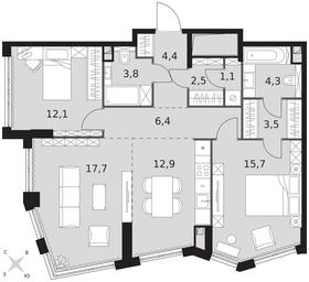 3-BD Apartment Sale, 84.4 sq. m. at Sydney City, Shenogina Street, 2, Moscow, Russia #3 3-BD Apartment Sale, 84.4 sq. m. at Sydney City, Shenogina Street, 2, Moscow, Russia #3