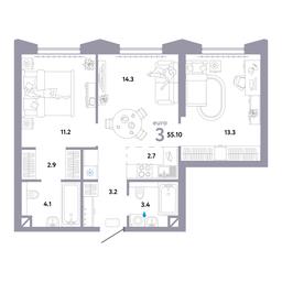 2-BD Apartment Sale, 55.7 sq. m. at Strana.Ozernaya, Ozyornaya Street, 42с7, Moscow, Russia #3 2-BD Apartment Sale, 55.7 sq. m. at Strana.Ozernaya, Ozyornaya Street, 42с7, Moscow, Russia #3