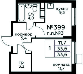 Продажа квартиры, 33,6 м² в ЖК «Цветочные Поляны», квартал № 23, поселение Филимонковское, Москва, Россия #2 Продажа квартиры, 33,6 м² в ЖК «Цветочные Поляны», квартал № 23, поселение Филимонковское, Москва, Россия #2