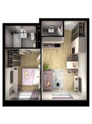 1-BD Apartment Sale, 34.86 sq. m. at Tsvetochnye Polyany City, kvartal № 165, Filimonkovskoye Municipal Formation, Moscow, Russia #4