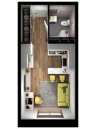 Apartment Sale, 23.32平方米 at Tsvetochnye Polyany City, kvartal № 165, Filimonkovskoye Municipal Formation, Moscow, Russia #3