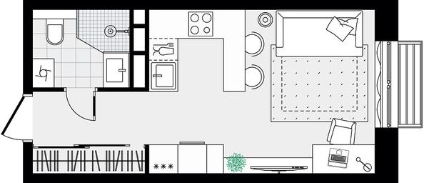 Apartment Sale, 23.32平方米 at Tsvetochnye Polyany City, kvartal № 165, Filimonkovskoye Municipal Formation, Moscow, Russia #4