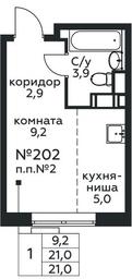 Apartment Sale, 21 sq. m. at Tsvetochnye Poliany, kvartal № 23, Filimonkovskoye Municipal Formation, Moscow, Russia #2 Apartment Sale, 21 sq. m. at Tsvetochnye Poliany, kvartal № 23, Filimonkovskoye Municipal Formation, Moscow, Russia #2