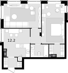 2-BD Apartment Sale, 72.3平方米 at Crystal, Generala Glagoleva Street, 16с1, Moscow, Russia #3 2-BD Apartment Sale, 72.3平方米 at Crystal, Generala Glagoleva Street, 16с1, Moscow, Russia #3