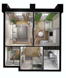 Apartment Sale, 36.02 sq. m. at Kvartal Rumyantsevo, ulitsa Admirala Kornilova, с1, Mosrentgen Settlement, Moscow, Russia #3