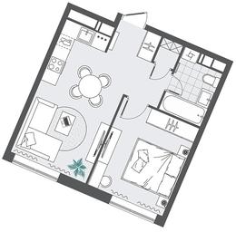 1-BD Apartment Sale, 37.95 sq. m. at Kvartal Rumyantsevo, ulitsa Admirala Kornilova, с1, Mosrentgen Settlement, Moscow, Russia #3 1-BD Apartment Sale, 37.95 sq. m. at Kvartal Rumyantsevo, ulitsa Admirala Kornilova, с1, Mosrentgen Settlement, Moscow, Russia #3