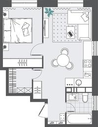 1-BD Apartment Sale, 40.05 sq. m. at Kvartal Rumyantsevo, ulitsa Admirala Kornilova, с1, Mosrentgen Settlement, Moscow, Russia #2 1-BD Apartment Sale, 40.05 sq. m. at Kvartal Rumyantsevo, ulitsa Admirala Kornilova, с1, Mosrentgen Settlement, Moscow, Russia #2