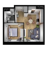 1-BD Apartment Sale, 35.83 sq. m. at Kvartal Rumyantsevo, ulitsa Admirala Kornilova, с1, Mosrentgen Settlement, Moscow, Russia #4
