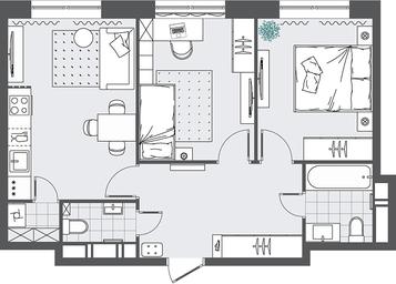 1-BD Apartment Sale, 55.17 sq. m. at Kvartal Rumyantsevo, ulitsa Admirala Kornilova, с1, Mosrentgen Settlement, Moscow, Russia #2 1-BD Apartment Sale, 55.17 sq. m. at Kvartal Rumyantsevo, ulitsa Admirala Kornilova, с1, Mosrentgen Settlement, Moscow, Russia #2