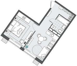 Apartment Sale, 34.72平方米 at Kvartal Rumyantsevo, ulitsa Admirala Kornilova, с1, Mosrentgen Settlement, Moscow, Russia #3