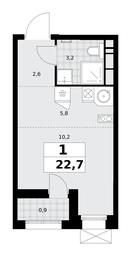 Apartment Sale, 22.7 sq. m. at Buninskie Kvartaly, Akademika Semyonova Street, 22, Moscow, Russia #3 Apartment Sale, 22.7 sq. m. at Buninskie Kvartaly, Akademika Semyonova Street, 22, Moscow, Russia #3