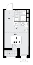 Apartment Sale, 22.7 sq. m. at Buninskie Kvartaly, Akademika Semyonova Street, 22, Moscow, Russia #4