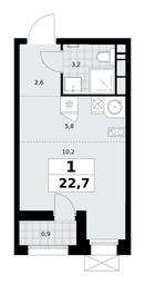 Apartment Sale, 22.7平方米 at Buninskie Kvartaly, Akademika Semyonova Street, 22, Moscow, Russia #4