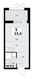 Apartment Sale, 23平方米 at Buninskie Kvartaly, Akademika Semyonova Street, 22, Moscow, Russia #3
