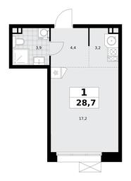 Apartment Sale, 28.7 sq. m. at Buninskie Kvartaly, Akademika Semyonova Street, 22, Moscow, Russia #3 Apartment Sale, 28.7 sq. m. at Buninskie Kvartaly, Akademika Semyonova Street, 22, Moscow, Russia #3