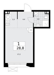 Apartment Sale, 28.8 sq. m. at Buninskie Kvartaly, Akademika Semyonova Street, 22, Moscow, Russia #2 Apartment Sale, 28.8 sq. m. at Buninskie Kvartaly, Akademika Semyonova Street, 22, Moscow, Russia #2