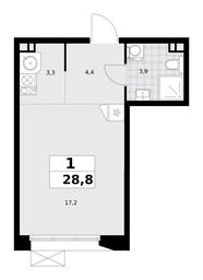 Apartment Sale, 28.8 sq. m. at Buninskie Kvartaly, Akademika Semyonova Street, 22, Moscow, Russia #3 Apartment Sale, 28.8 sq. m. at Buninskie Kvartaly, Akademika Semyonova Street, 22, Moscow, Russia #3
