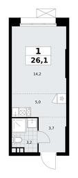 Apartment Sale, 26.1平方米 at Buninskie Kvartaly, Akademika Semyonova Street, 22, Moscow, Russia #4