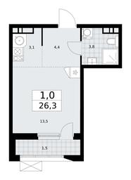 Apartment Sale, 26.3 sq. m. at Buninskie Kvartaly, Akademika Semyonova Street, 22, Moscow, Russia #2 Apartment Sale, 26.3 sq. m. at Buninskie Kvartaly, Akademika Semyonova Street, 22, Moscow, Russia #2