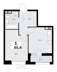 Apartment Sale, 35.4 sq. m. at Buninskie Kvartaly, Akademika Semyonova Street, 22, Moscow, Russia #3