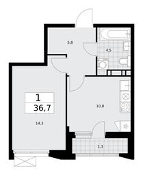 Apartment Sale, 36.7平方米 at Buninskie Kvartaly, Akademika Semyonova Street, 22, Moscow, Russia #2 Apartment Sale, 36.7平方米 at Buninskie Kvartaly, Akademika Semyonova Street, 22, Moscow, Russia #2