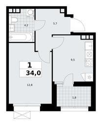 Apartment Sale, 34平方米 at Buninskie Kvartaly, Akademika Semyonova Street, 22, Moscow, Russia #3 Apartment Sale, 34平方米 at Buninskie Kvartaly, Akademika Semyonova Street, 22, Moscow, Russia #3