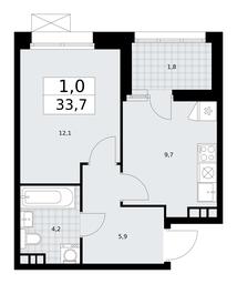 Apartment Sale, 33.7平方米 at Buninskie Kvartaly, Akademika Semyonova Street, 22, Moscow, Russia #2 Apartment Sale, 33.7平方米 at Buninskie Kvartaly, Akademika Semyonova Street, 22, Moscow, Russia #2