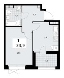 Apartment Sale, 33.9平方米 at Buninskie Kvartaly, Akademika Semyonova Street, 22, Moscow, Russia #2 Apartment Sale, 33.9平方米 at Buninskie Kvartaly, Akademika Semyonova Street, 22, Moscow, Russia #2