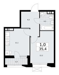 Apartment Sale, 35.4 sq. m. at Buninskie Kvartaly, Akademika Semyonova Street, 22, Moscow, Russia #2 Apartment Sale, 35.4 sq. m. at Buninskie Kvartaly, Akademika Semyonova Street, 22, Moscow, Russia #2