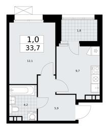 Apartment Sale, 33.7平方米 at Buninskie Kvartaly, Akademika Semyonova Street, 22, Moscow, Russia #2 Apartment Sale, 33.7平方米 at Buninskie Kvartaly, Akademika Semyonova Street, 22, Moscow, Russia #2