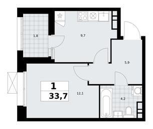 Apartment Sale, 33.7 sq. m. at Buninskie Kvartaly, Akademika Semyonova Street, 22, Moscow, Russia #3