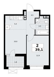 1-BD Apartment Sale, 39.1平方米 at Buninskie Kvartaly, Akademika Semyonova Street, 22, Moscow, Russia #3 1-BD Apartment Sale, 39.1平方米 at Buninskie Kvartaly, Akademika Semyonova Street, 22, Moscow, Russia #3