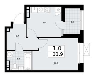 Apartment Sale, 33.9平方米 at Buninskie Kvartaly, Akademika Semyonova Street, 22, Moscow, Russia #2