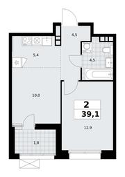 1-BD Apartment Sale, 39.1平方米 at Buninskie Kvartaly, Akademika Semyonova Street, 22, Moscow, Russia #3 1-BD Apartment Sale, 39.1平方米 at Buninskie Kvartaly, Akademika Semyonova Street, 22, Moscow, Russia #3