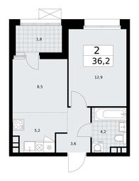 1-BD Apartment Sale, 36.2 sq. m. at Buninskie Kvartaly, Akademika Semyonova Street, 22, Moscow, Russia #2 1-BD Apartment Sale, 36.2 sq. m. at Buninskie Kvartaly, Akademika Semyonova Street, 22, Moscow, Russia #2