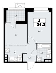1-BD Apartment Sale, 36.2 sq. m. at Buninskie Kvartaly, Akademika Semyonova Street, 22, Moscow, Russia #3 1-BD Apartment Sale, 36.2 sq. m. at Buninskie Kvartaly, Akademika Semyonova Street, 22, Moscow, Russia #3