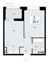 1-BD Apartment Sale, 36.2 sq. m. at Buninskie Kvartaly, Akademika Semyonova Street, 22, Moscow, Russia #2 1-BD Apartment Sale, 36.2 sq. m. at Buninskie Kvartaly, Akademika Semyonova Street, 22, Moscow, Russia #2