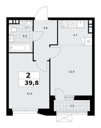 Продажа 1-комн. квартиры, 39,8 м² в ЖК «Бунинские кварталы», улица Академика Семёнова, 22, Москва, Россия #3