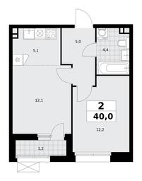 1-BD Apartment Sale, 40平方米 at Buninskie Kvartaly, Akademika Semyonova Street, 22, Moscow, Russia #4