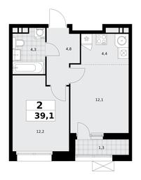 Продажа 1-комн. квартиры, 39,1 м² в ЖК «Бунинские кварталы», улица Академика Семёнова, 22, Москва, Россия #3
