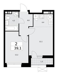 Продажа 1-комн. квартиры, 39,1 м² в ЖК «Бунинские кварталы», улица Академика Семёнова, 22, Москва, Россия #2