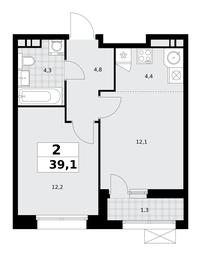 Продажа 1-комн. квартиры, 39,1 м² в ЖК «Бунинские кварталы», улица Академика Семёнова, 22, Москва, Россия #3