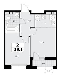 Продажа 1-комн. квартиры, 39,1 м² в ЖК «Бунинские кварталы», улица Академика Семёнова, 22, Москва, Россия #4