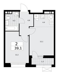 Продажа 1-комн. квартиры, 39,1 м² в ЖК «Бунинские кварталы», улица Академика Семёнова, 22, Москва, Россия #2