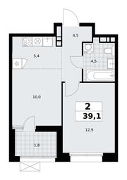 Продажа 1-комн. квартиры, 39,1 м² в ЖК «Бунинские кварталы», улица Академика Семёнова, 22, Москва, Россия #3