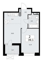 Продажа 1-комн. квартиры, 39,1 м² в ЖК «Бунинские кварталы», улица Академика Семёнова, 22, Москва, Россия #2