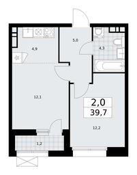 1-BD Apartment Sale, 39.7平方米 at Buninskie Kvartaly, Akademika Semyonova Street, 22, Moscow, Russia #2 1-BD Apartment Sale, 39.7平方米 at Buninskie Kvartaly, Akademika Semyonova Street, 22, Moscow, Russia #2